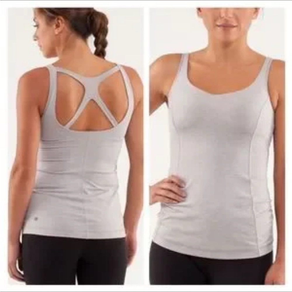Lululemon Optimal Tank Metallic Silver size 8